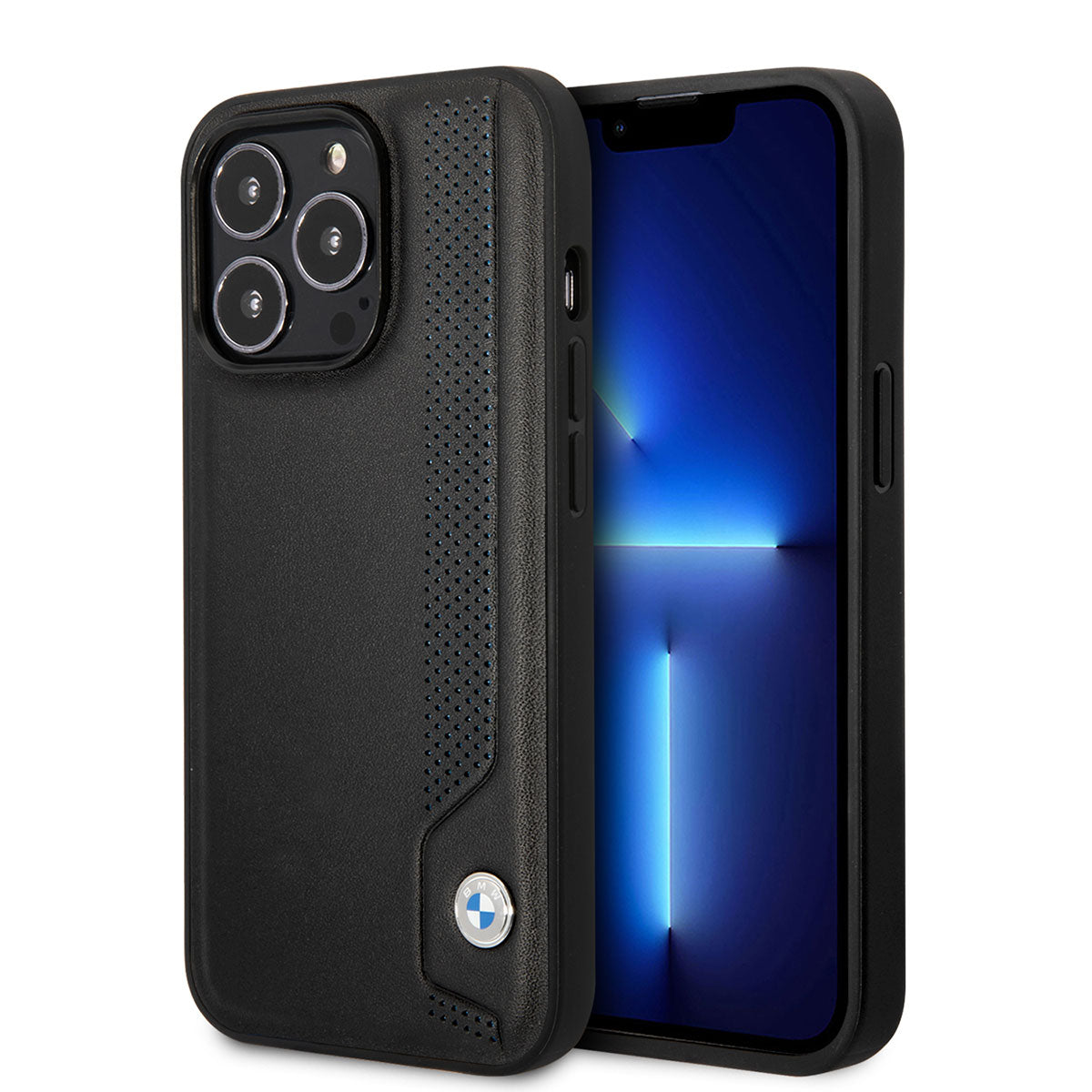 BMW iPhone 14 Pro Max Deri Mavi Noktalı Dizayn Telefon Kılıfı - 1 BMW iPhone 14 Pro Max Deri Mavi Noktalı Dizayn Telefon Kılıfı - 1